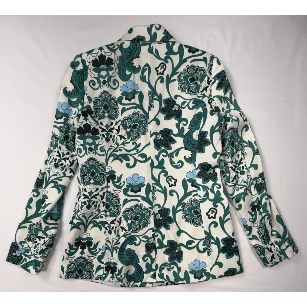 Rachel Zoe Women Notch Lapel Printed Satin Blazer and pants suit set Sz XS - Picture 4 of 16